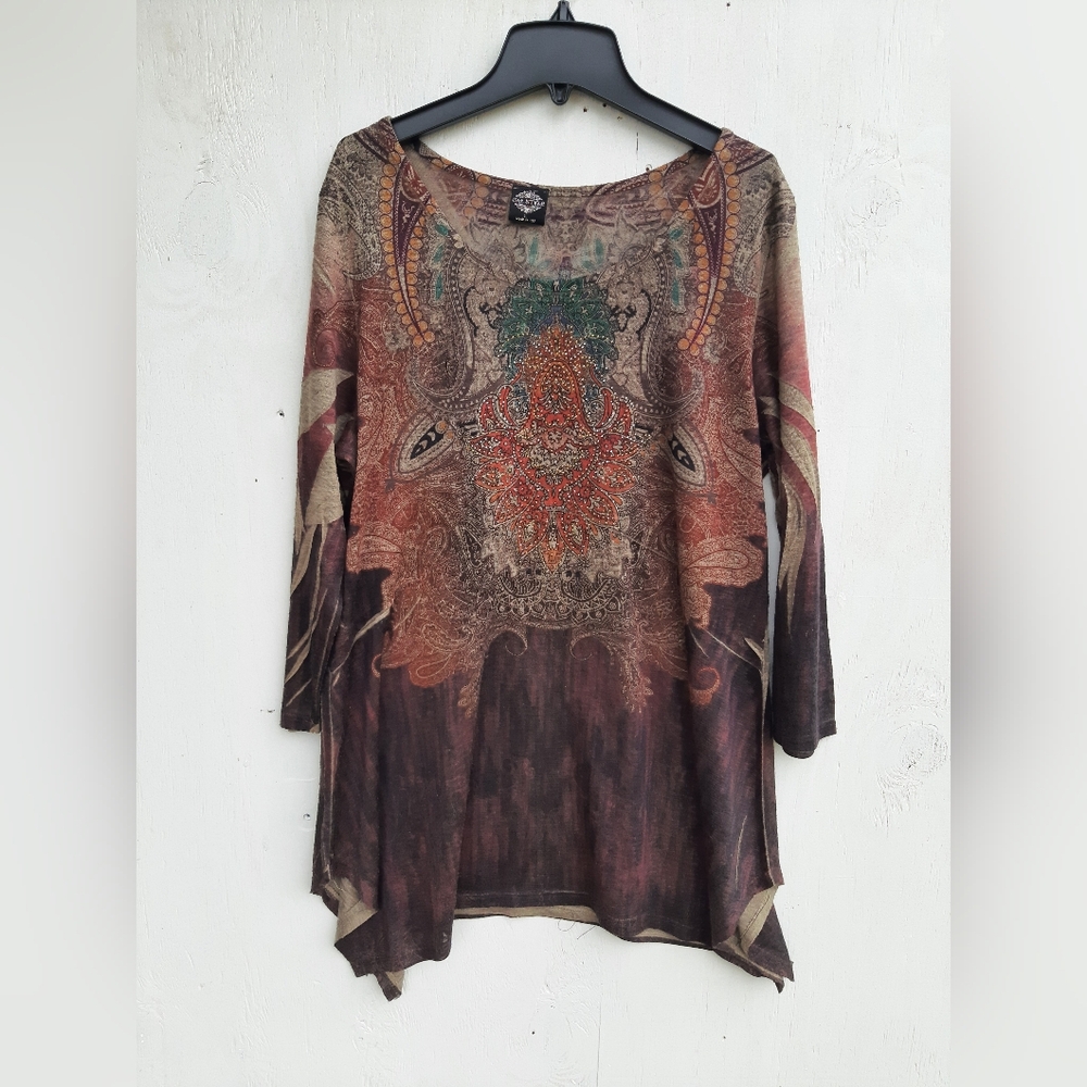 Cal Style Elegant Paisley Women's Tunic Top